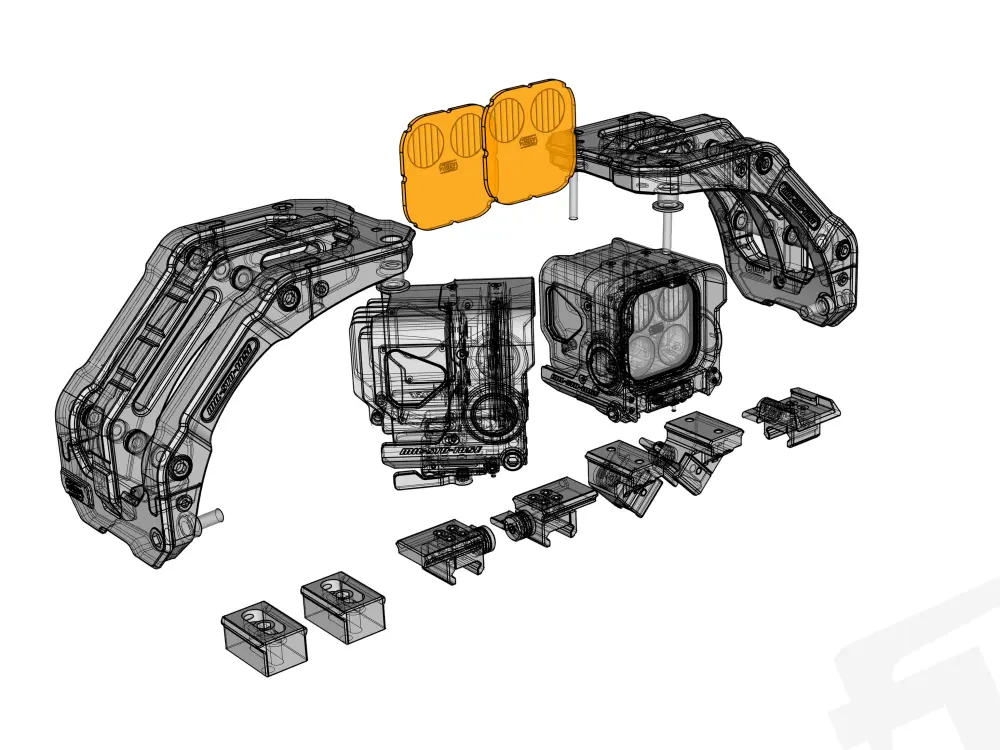Аксессуары для Jeep Wrangler Комплект интегрированного освещения передней стойки FURY Gravity 