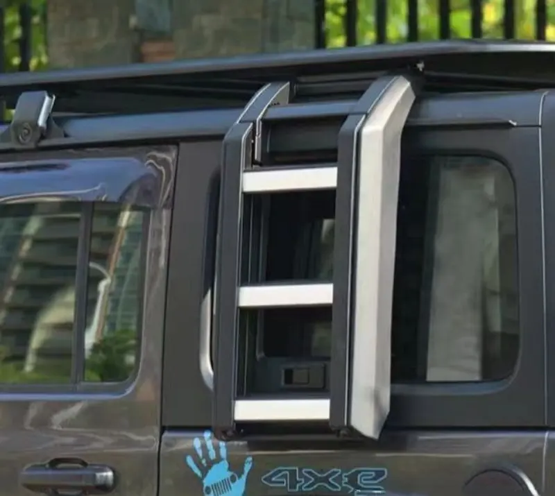 Wytrzymała drabinka boczna z platformą bagażnika dachowego do Jeepa Wranglera JK JL