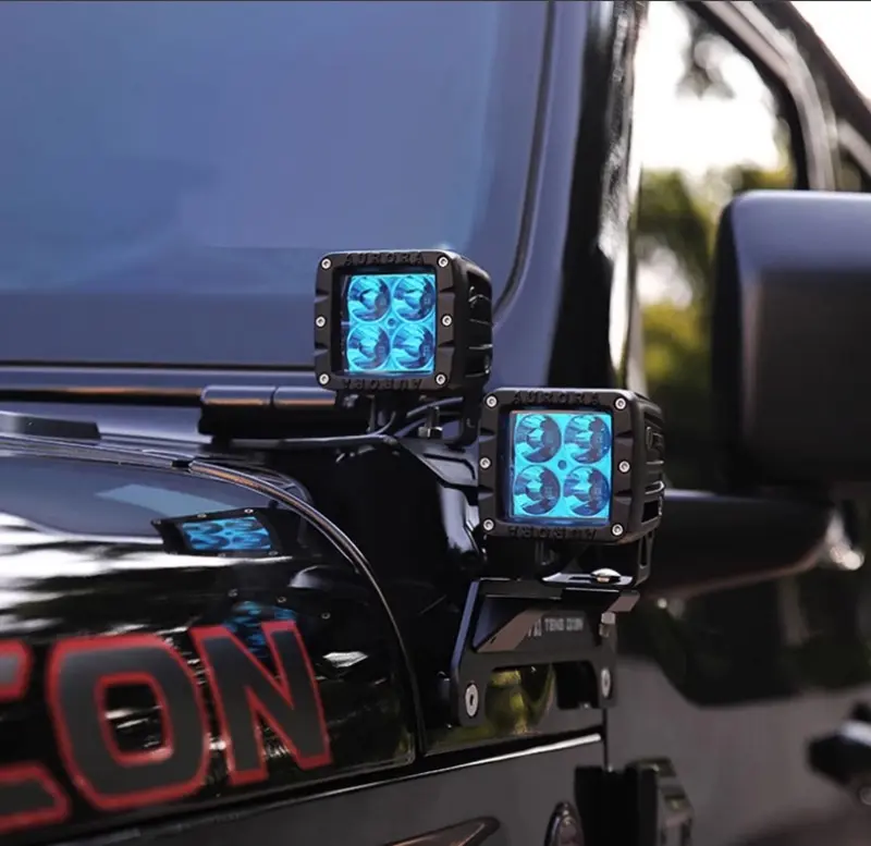 Staffa di montaggio per luce a montante A doppio strato TENGQIAN per Jeep Wrangler