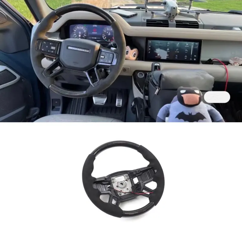 Volant chauffant en fibre de carbone pour Land Rover Defender
