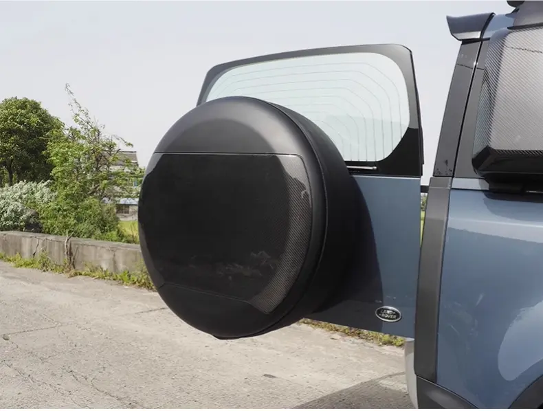 Protector de cubierta de neumático de repuesto de fibra de carbono para Land Rover Defender