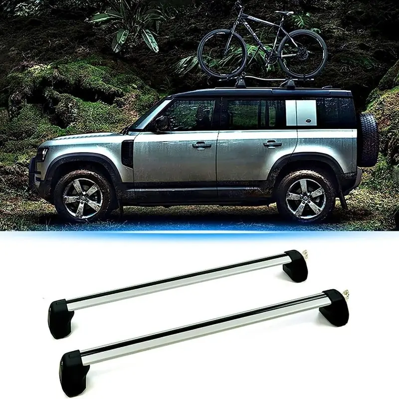 Kit de barra transversal de teto Land Rover Defender Trilhos de bagagem