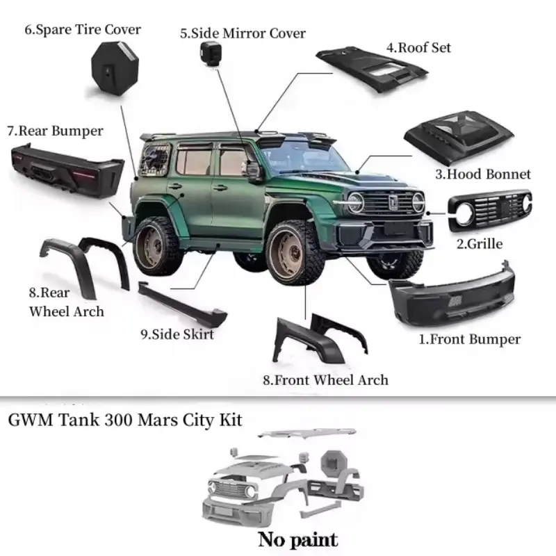 GWM Tank 300 Accessoires Mars City Kit de modification
