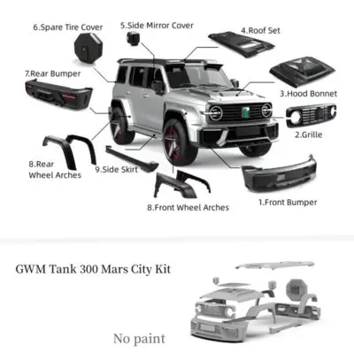 gwm tank 300 accesorios kit de modificación mars city