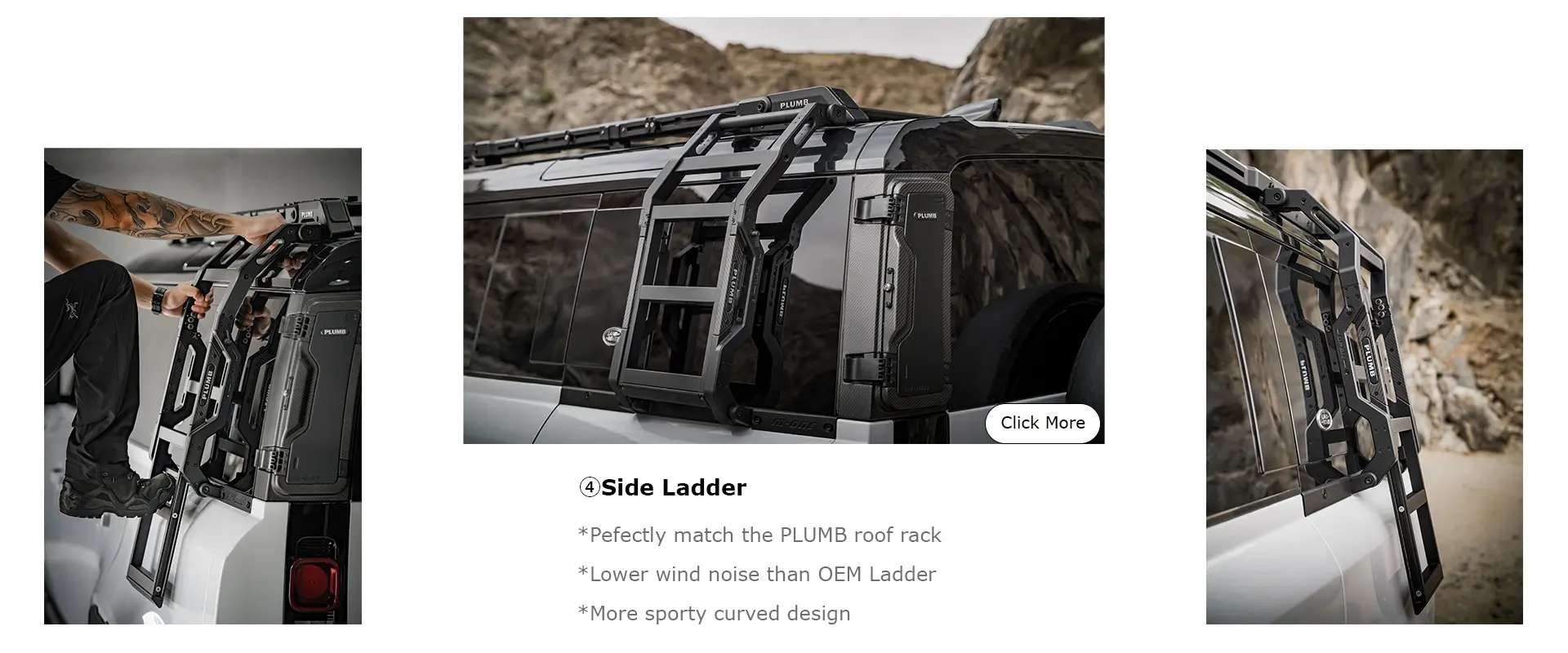 Échelle latérale pour accessoires Land Rover Defender