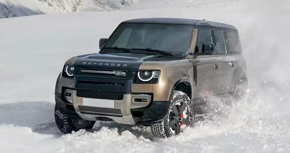Land Rover Defender Skid Plate Pare-chocs Protecteur argent