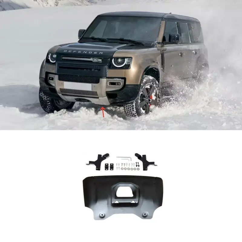 Land Rover Defender Skid Plate Protetor de pára-choques prata