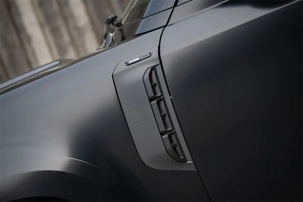 PLUMB Dry Carbon Fiber Fender Air Intake Vent Flow für Land Rover Defender